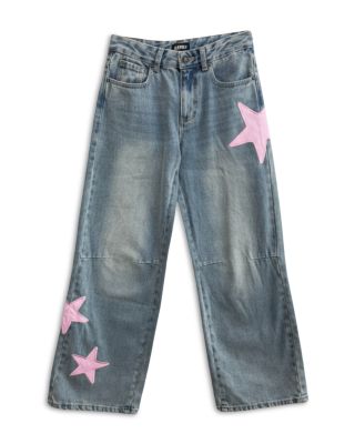 Girls' Philly Star Appliqu&eacute; Wide Leg Jeans - Big Kid