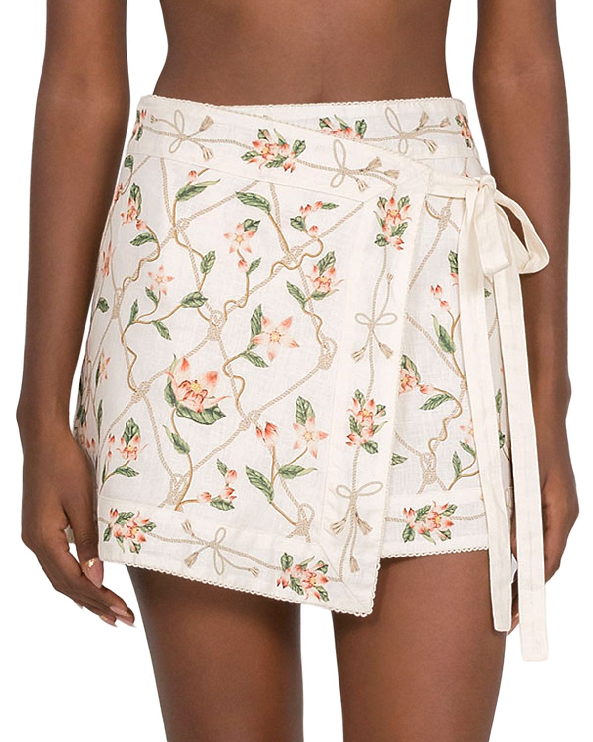 Agua by Agua Bendita Luna Navegante Linen Swim Cover-Up Skirt