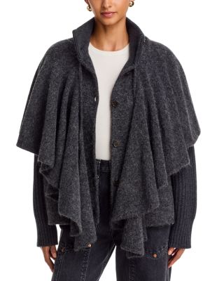 The Wrap Alpaca Wool Blend Cape Coat