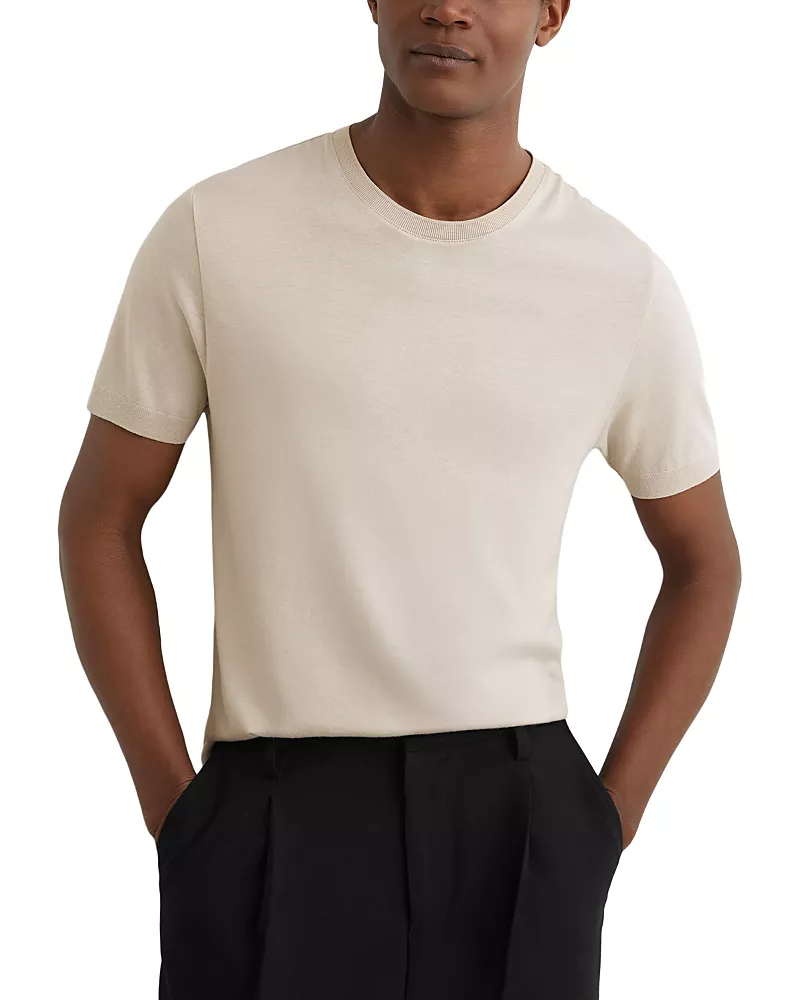 Reiss Fine Rib Crewneck T-Shirt