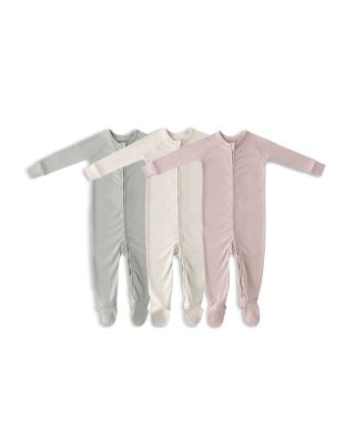 Girls' Essentials Baby Sleeper Footies, 3 Pack - Baby