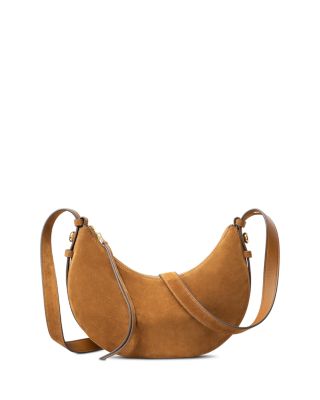 Romy Suede Half Moon Shoulder Bag