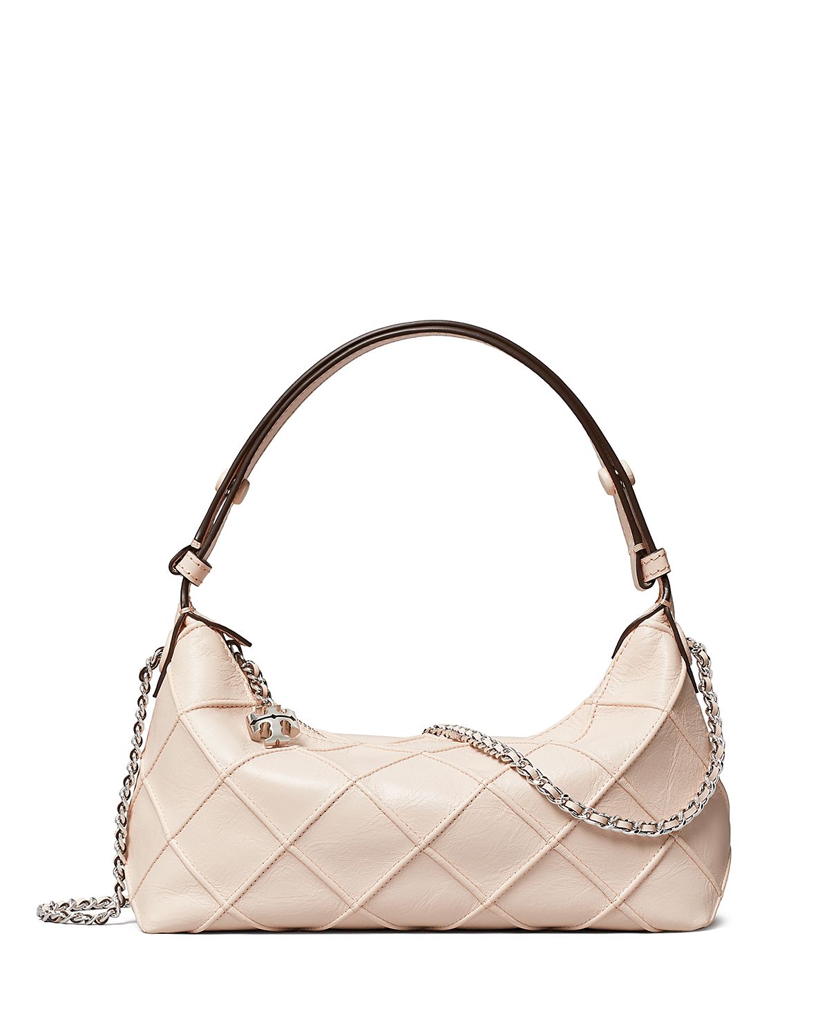 Tory Burch Fleming Quilted Distressed Leather Crossbody Bag
