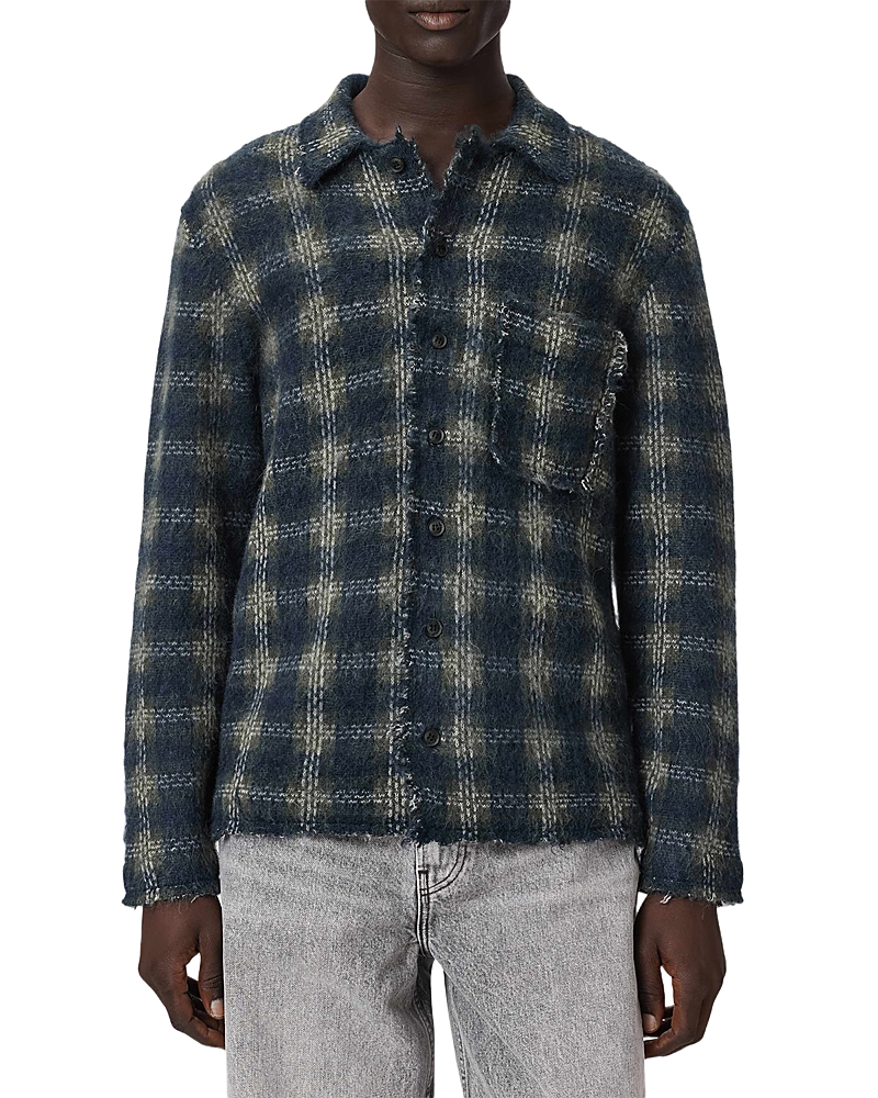 Allsaints Menard Check Cardigan Shirt