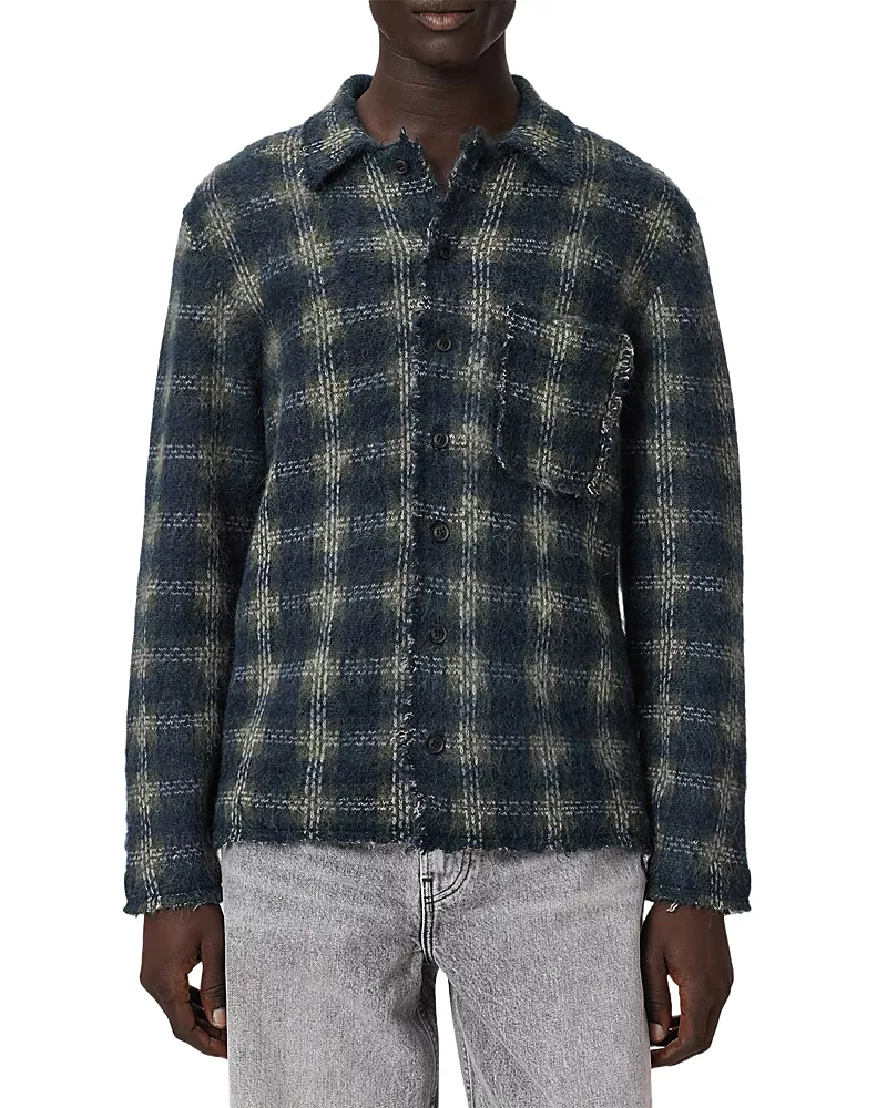 Allsaints Menard Check Cardigan Shirt