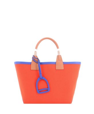 25 Sac Steeple Tote Toile with Leather