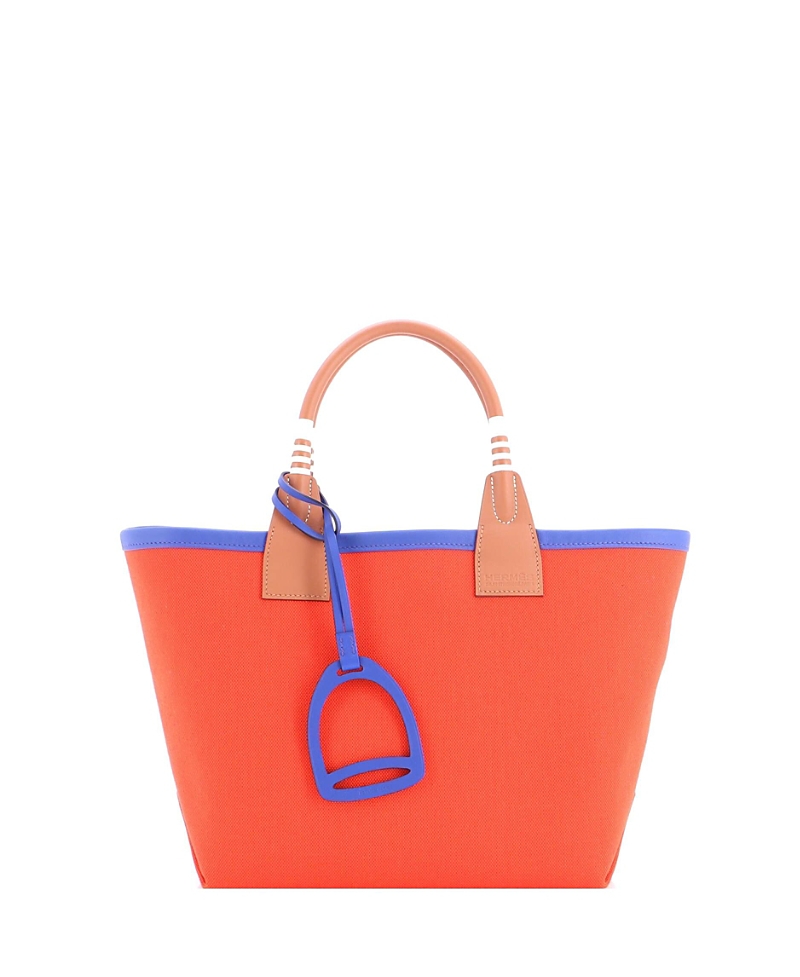 Pre-Owned HERMES 25 Sac Steeple Tote Toile with Leather