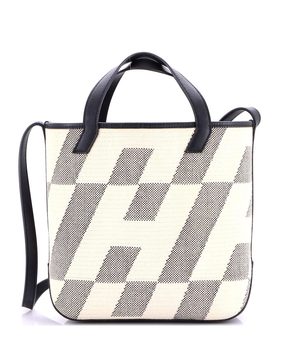 Pre-Owned HERMES 27 Cabas H en Biais Tote Canvas with Leather