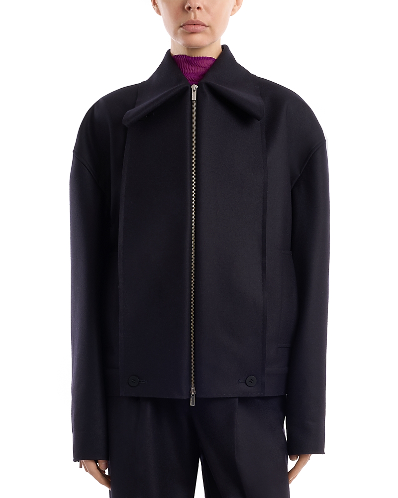 Issey Miyake Wool Blend Zip Front Jacket
