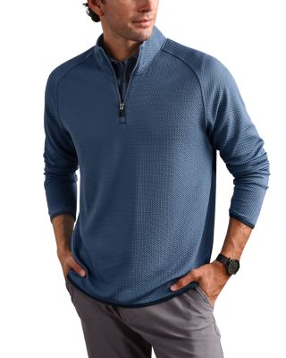 Founders Textured Quarter-Zip Golf Sweater