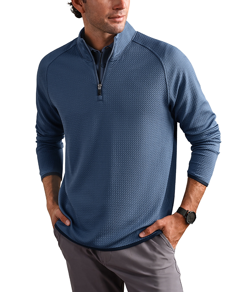 Rhone Founders Textured Quarter-Zip Golf Sweater