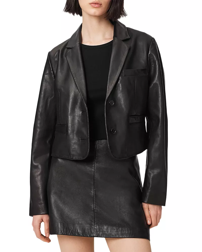 Allsaints Apton Leather Blazer