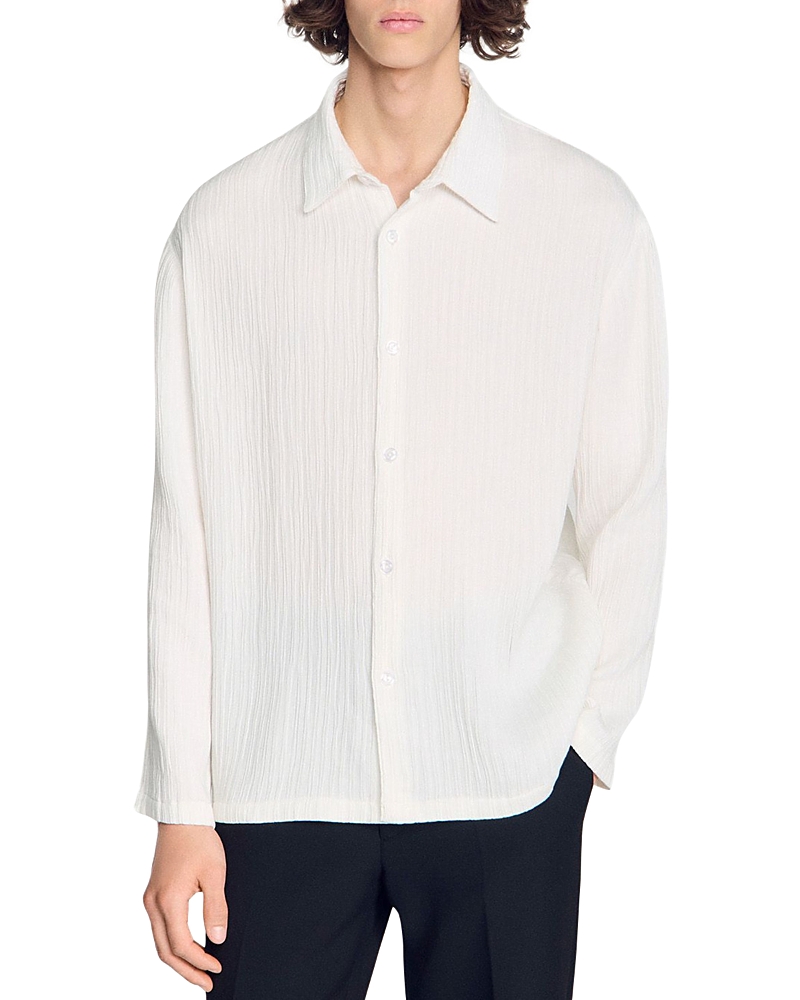 Sandro Crinkled Loose Fit Shirt