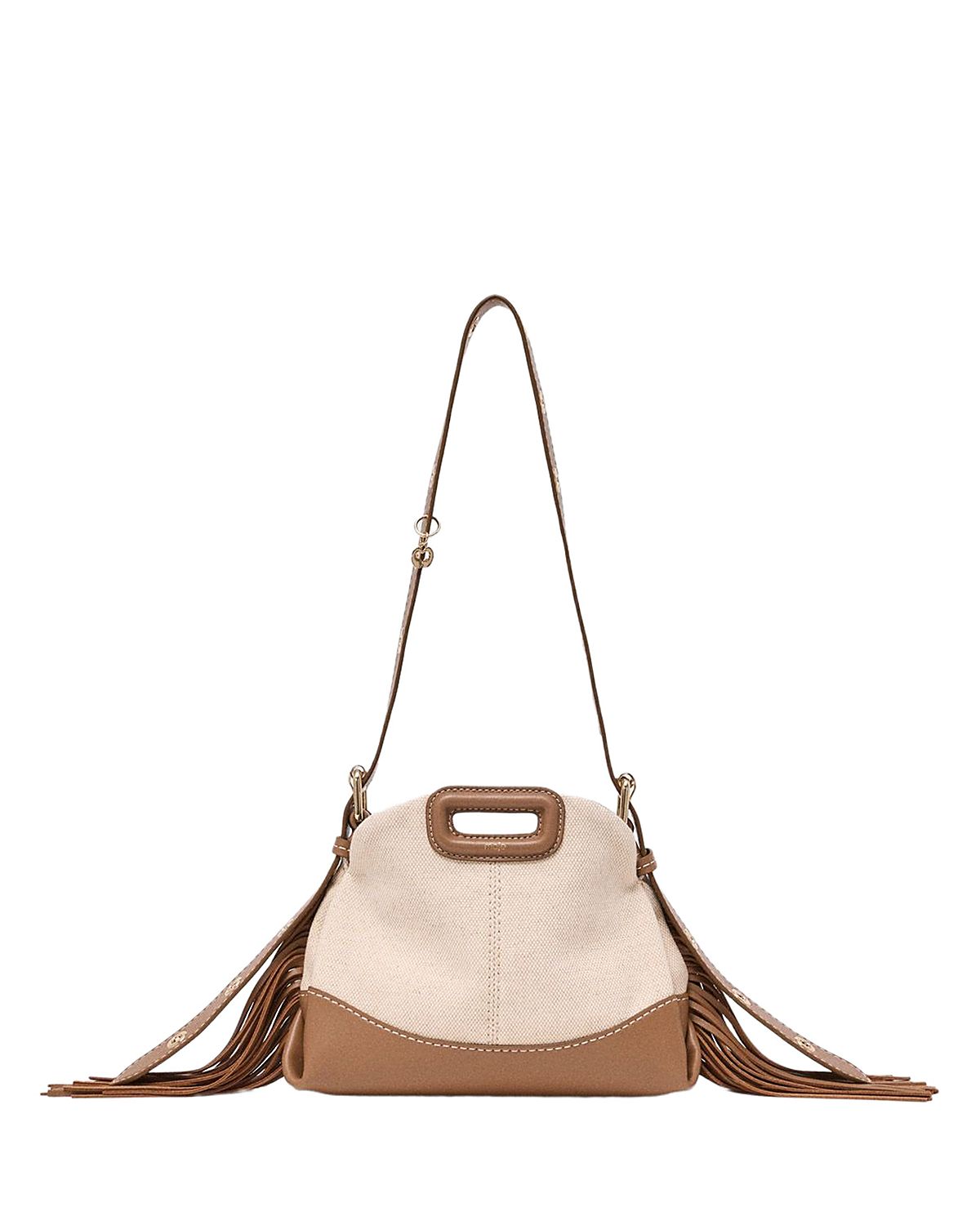 Maje Miss M Mini Canvas & Leather Crossbody Bag