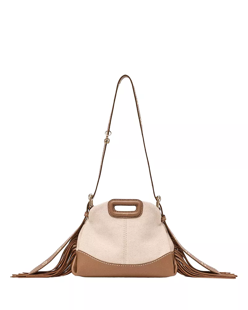 Maje Miss M Mini Canvas & Leather Crossbody Bag