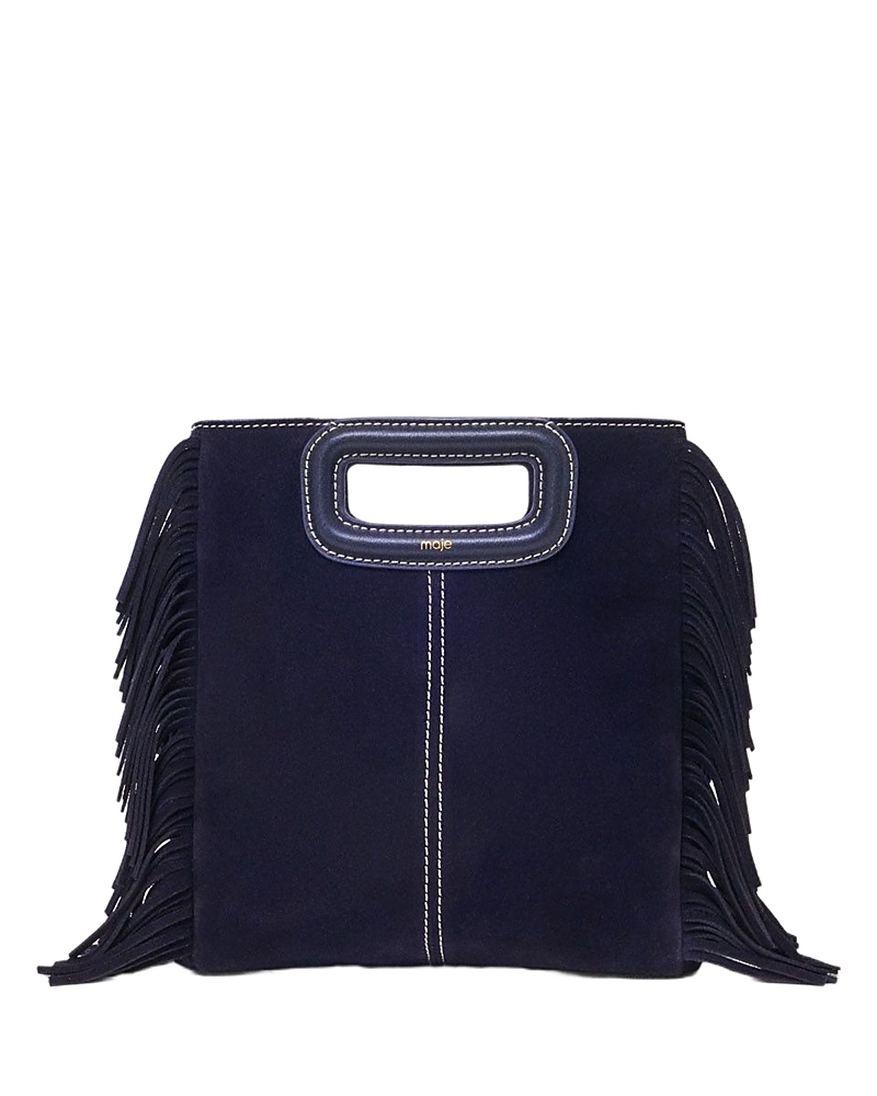 Maje M Stitched Suede Crossbody Bag