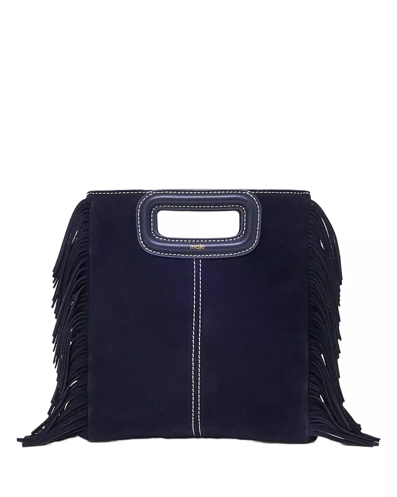 Maje M Stitched Suede Crossbody Bag