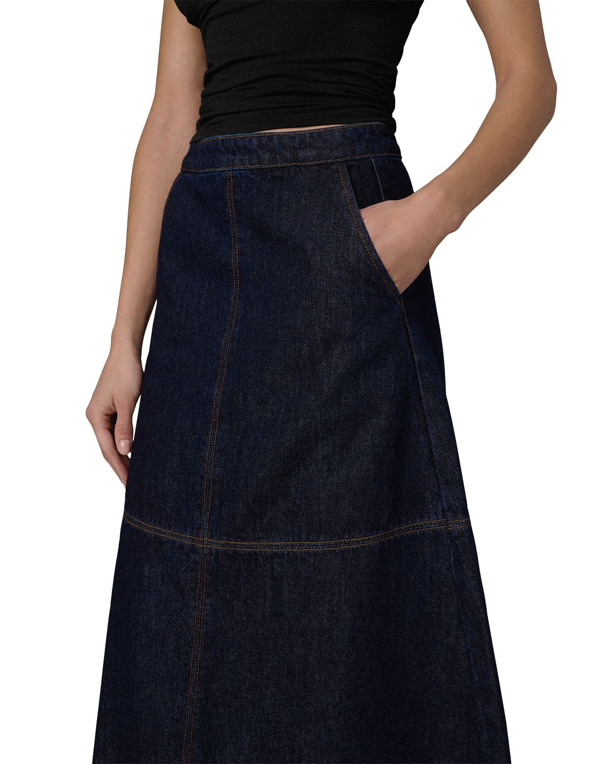 The Tavi Denim Skirt in Eminent thumbnail 6