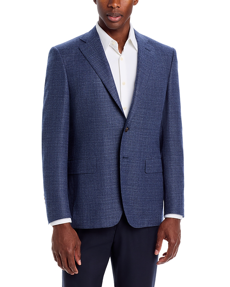 Canali Sienna Melange Regular Fit Textured Solid Sport Coat