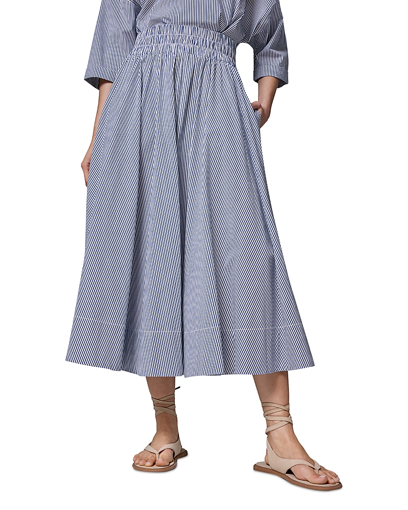Donna Karan Cotton Stripe Maxi Skirt