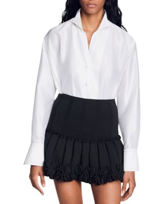 Oversized Silk Satin Shirt