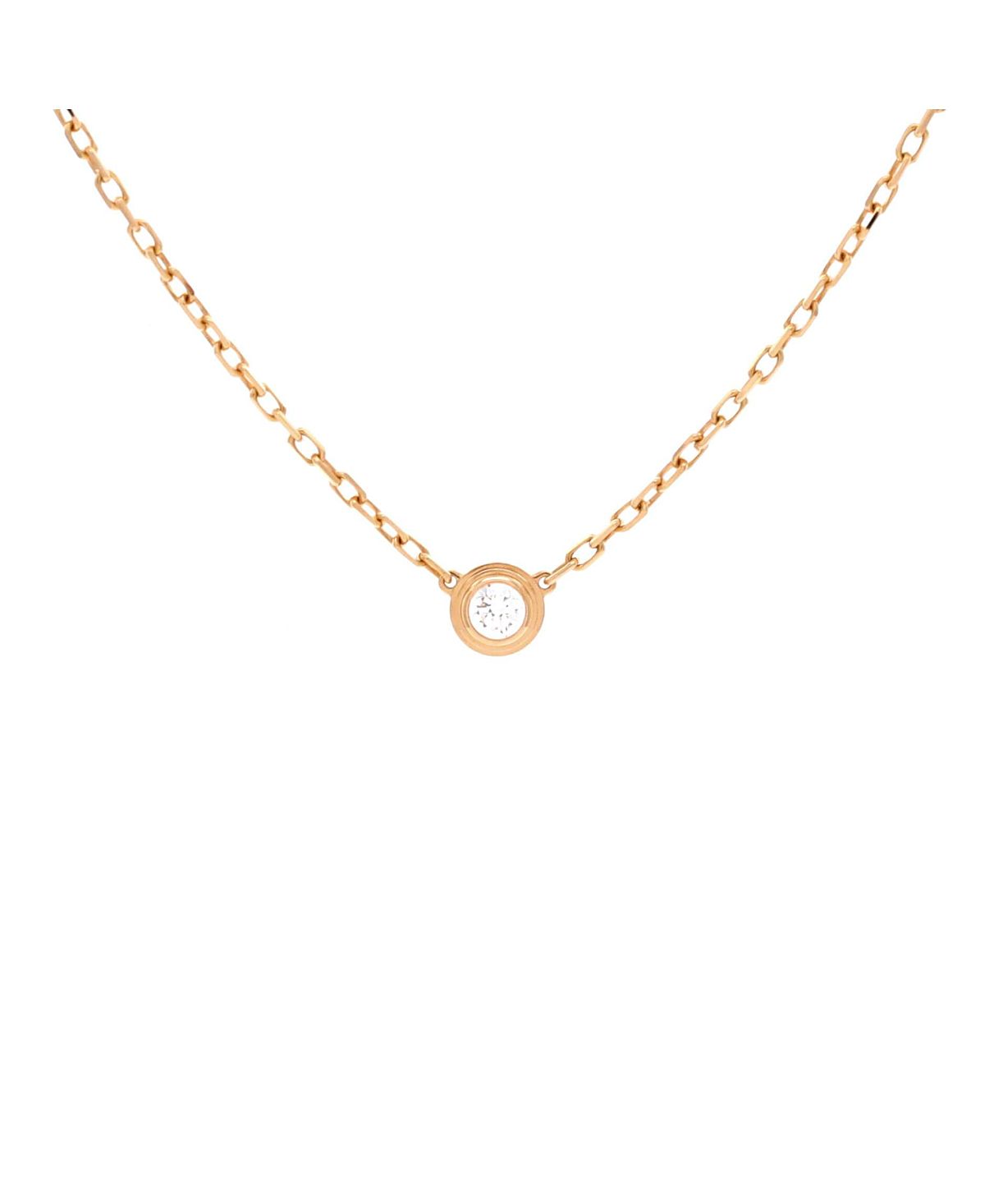 Pre-Owned Cartier Small Cartier D'Amour Pendant Necklace 18K Rose Gold with Diamond