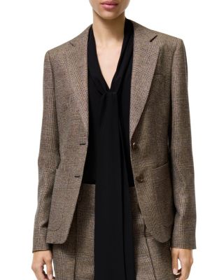 Wool Linen Blend Tailored Jacket
