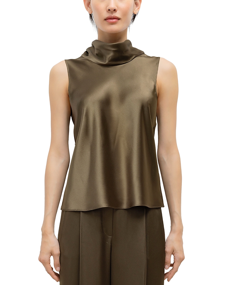 Leset Barb Sleeveless Cowl Neck Top