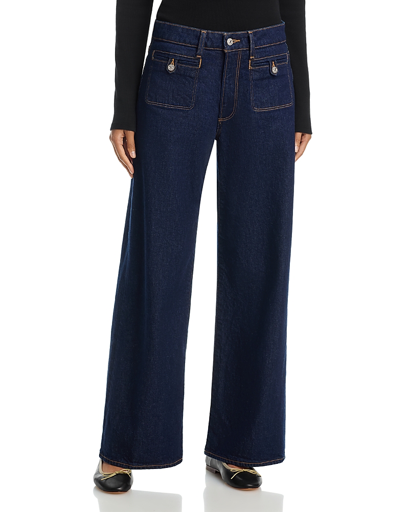 Paige Anessa 31 Welt Stitch Pocket High Rise Wide Jeans in Amora
