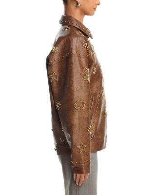 The Zip It Studded Faux Leather Jacket - thumbnail 6