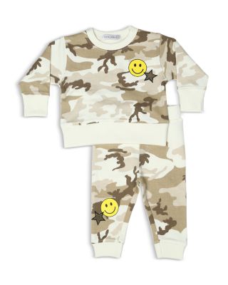 Boys' Chenille Patches Camo French Terry Top & Pants Set - Baby