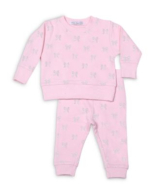 Girls' Glitter Bows French Terry Top & Pants Set - Baby