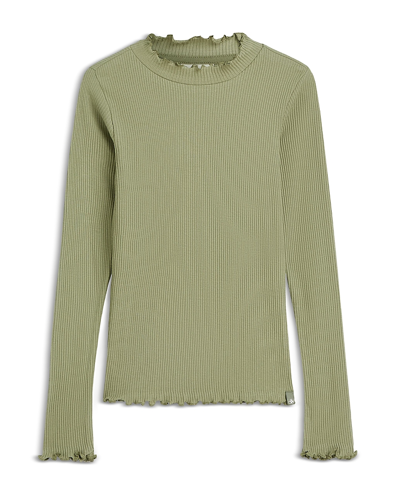 Scotch & Soda Girls' Ribbed Slim Fit Long Sleeve Tee - Little Kid, Big Kid