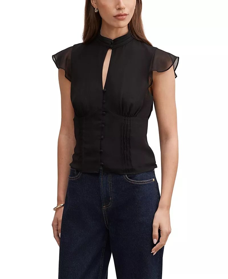 Ever New Women's Eden Keyhole Blouse