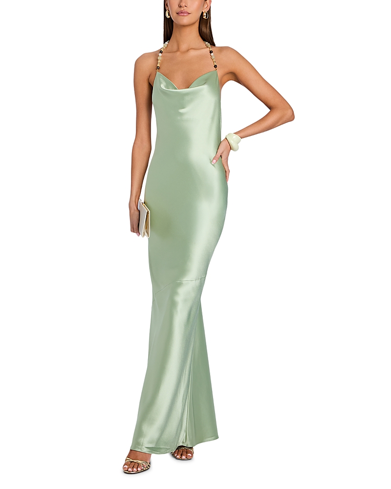 Retrofete Finley Beaded Halter Dress