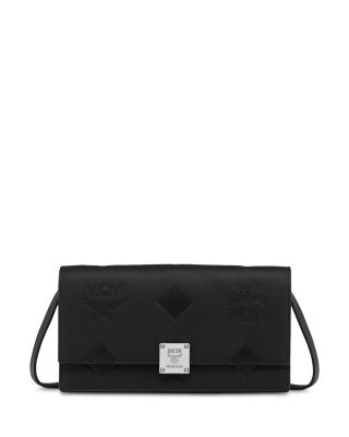 Aren Embossed Monogram Chain Wallet