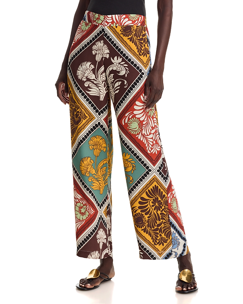T Tahari Printed Pull On Pants