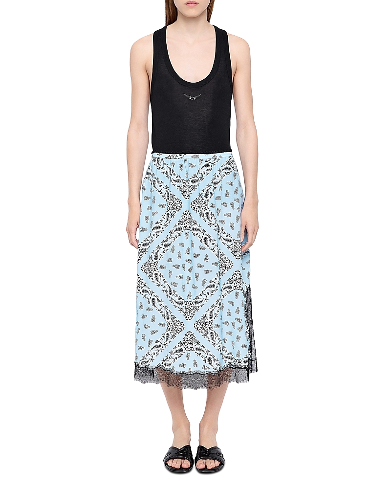 Zadig & Voltaire Jarvis Soft Bandana Midi Skirt