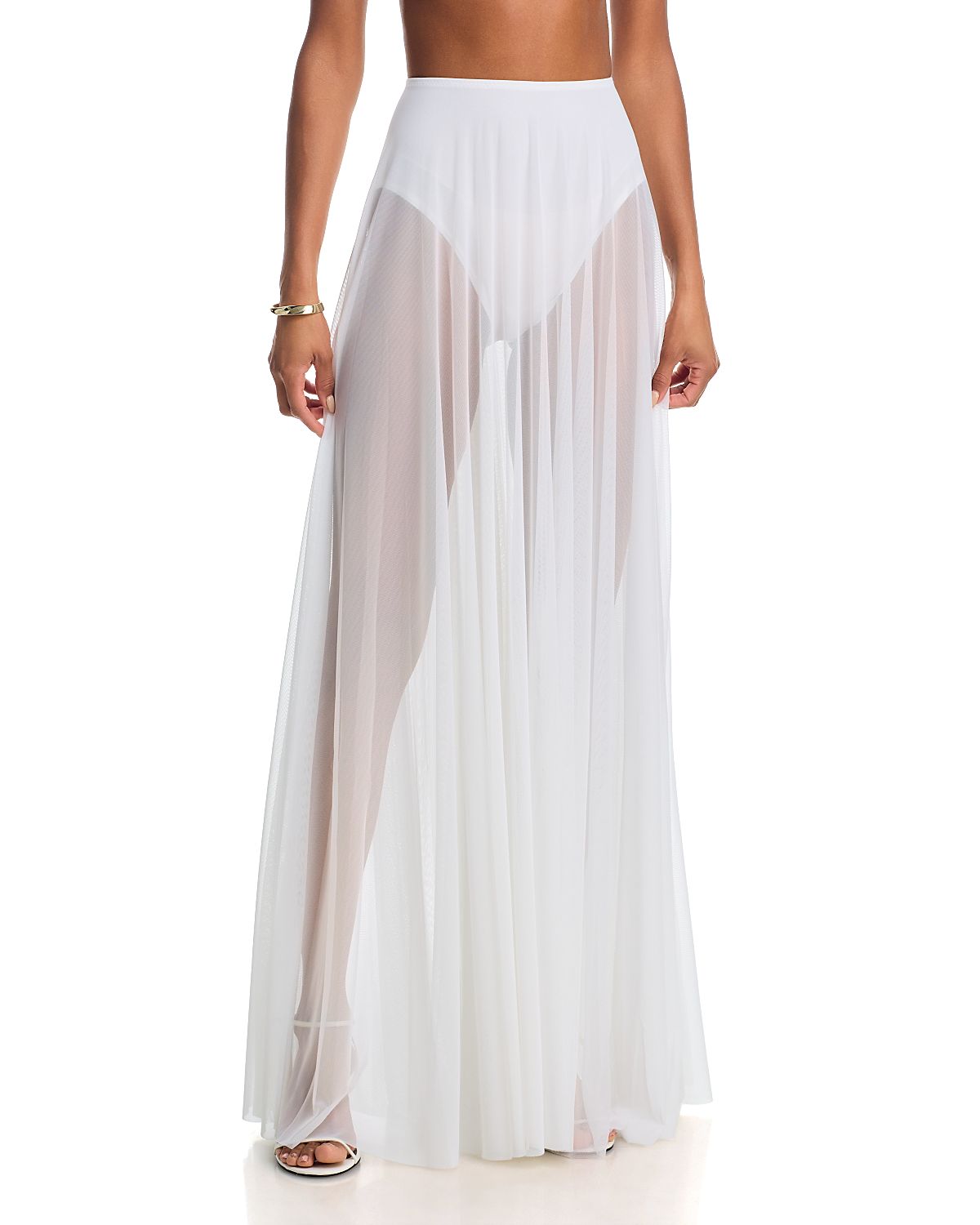 Norma Kamali Flared Maxi Skirt with Panty