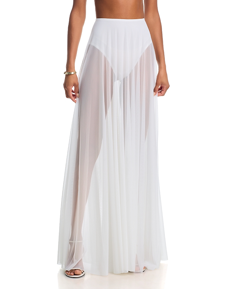 Norma Kamali Flared Maxi Skirt with Panty
