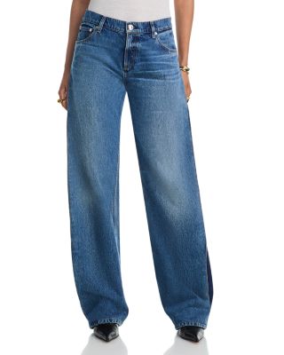 Brandon Maxwell Lana Trouser Jeans in Bi-Color Wash