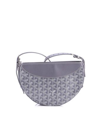 Hirondelle Shoulder Bag Coated Canvas and Leather