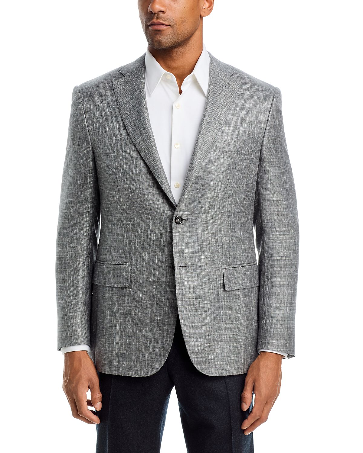 Canali Sienna Melange Solid Regular Fit Sport Coat