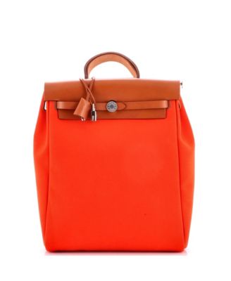Herbag A Dos Zip Backpack Toile and Leather