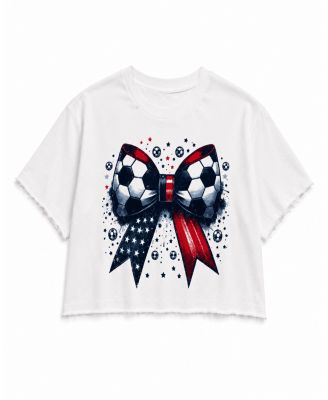 Girls' USA Soccer Bow Crop Top - Big Kid