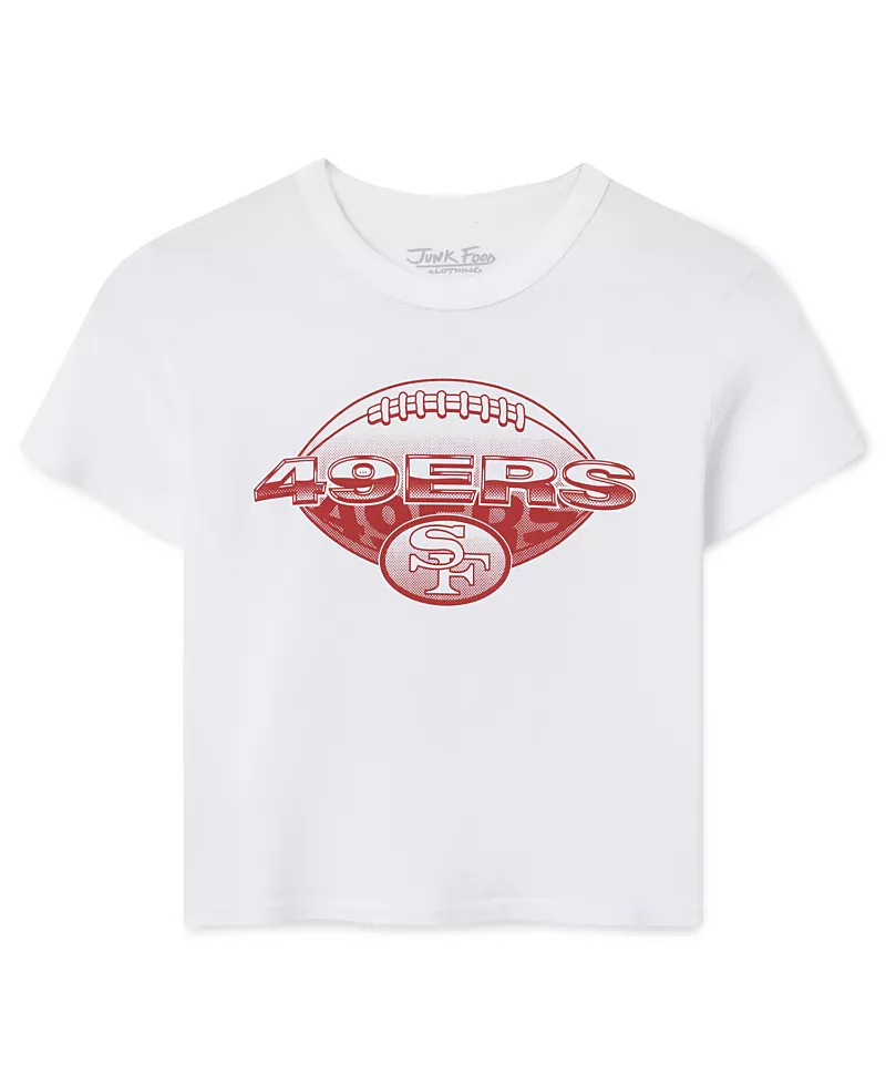 Junk Food Clothing Women's San Francisco 49ers Repeat Baby Tee