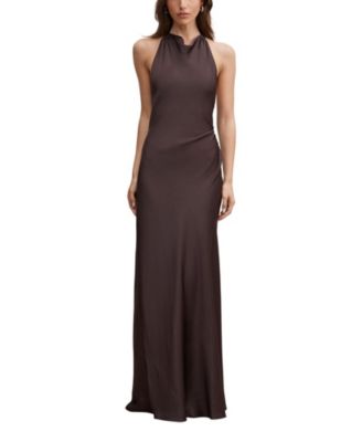 Women's Drew Halter Neck Back Tie Maxi Dress
