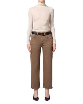 Palma High Rise Straight Jeans in Cocoa - thumbnail 4