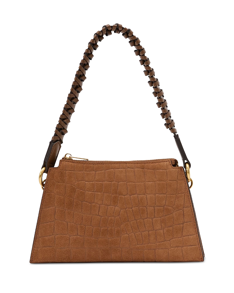 Reiss Avery Suede & Leather Shoulder Bag