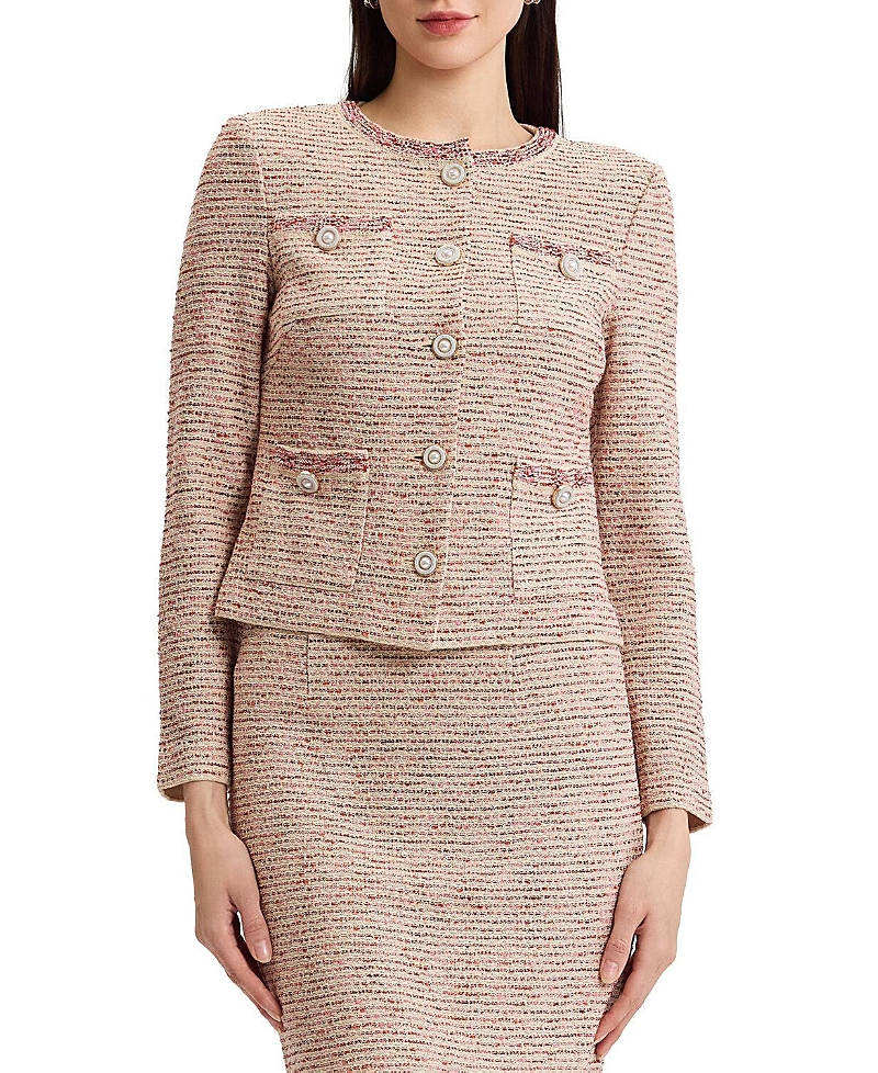 Misook Heritage Ribbon Tweed Knit Jacket